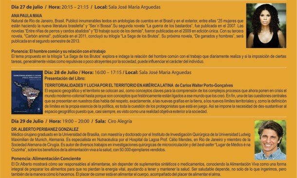 Brasil 27 al  29 de Julio en la FIL 2013