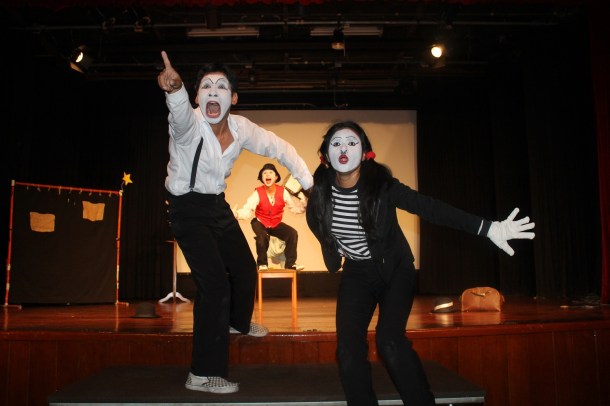 Arlequín y Colombina mimos