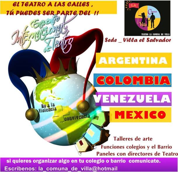 Encuentro Internacional de Teatro 'No a la violencia' en Villa El Salvador