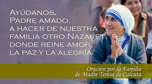 Oración por la familia de la Madre Teresa de Calcuta
