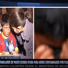 Niños peruanos que están muriendo intoxicados por plomo en Pasco llegaron a Lima para pedir&nbsp;S.O.S