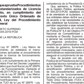 PCM de Perú estandarizó 10 procedimientos para licencias&nbsp;municipales