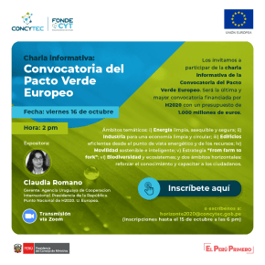 Convocatoria del Pacto Virtual Europeo: Charla informativa de 5 ejes temáticos con presupuesto de mil millones de&nbsp;euros