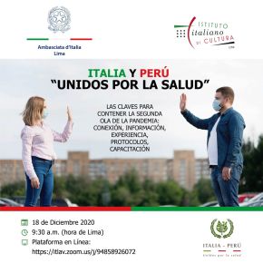 Médicos, científicos y diplomáticos italianos y peruanos en conferencia abierta al público comparten experiencias para contener la segunda ola de la pandemia COVID&nbsp;19