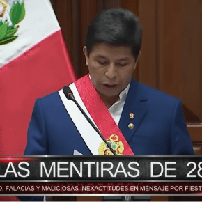 En el Aniversario 201 de la Independencia de Perú cuando la Fiscal de la Nación reúne más pruebas de corrupción del gobierno del presidente Pedro Castillo que lo involucran directamente: Dio un discurso con información falsa de buena situación económica y disminución de pobreza en el país, logros de gobiernos anteriores, culpa a la prensa por acusarlo sin pruebas, mientras que continúan obstrucciones al trabajo de&nbsp;Fiscalía
